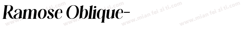 Ramose Oblique字体转换
